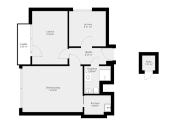 Prodej bytu 3+kk v osobním vlastnictví 42 m², Praha 10 - Strašnice
