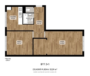 Prodej bytu 2+1 v družstevním vlastnictví 57 m², Orlová