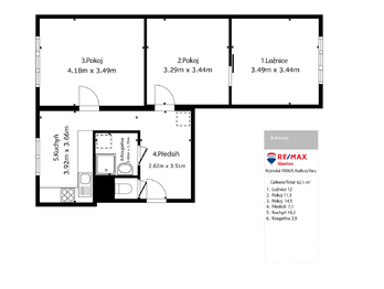 Prodej bytu 2+1 v osobním vlastnictví 2 m², Horní Slavkov