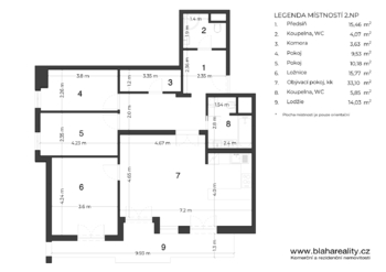 Půdorys - Pronájem 4+kk, Hradec Králové - Třebeš - Pronájem bytu 4+kk v osobním vlastnictví 115 m², Hradec Králové