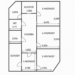 Pronájem kancelářských prostor 148 m², Teplice