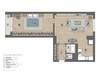 Prodej bytu 2+1 v družstevním vlastnictví 60 m², Praha 10 - Uhříněves