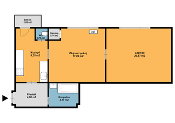Prodej bytu 2+1 v osobním vlastnictví 59 m², Praha 7 - Holešovice