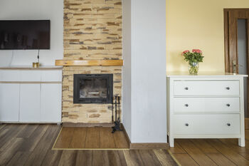 Krbová vložka v obývacím pokoji - Prodej domu 254 m², Budíškovice
