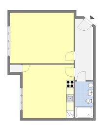 Pronájem bytu 2+kk v osobním vlastnictví 48 m², Praha 3 - Žižkov