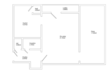Pronájem bytu 2+1 v osobním vlastnictví 55 m², Čelákovice