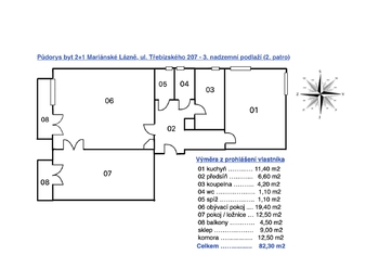 Prodej bytu 2+1 v osobním vlastnictví 82 m², Mariánské Lázně
