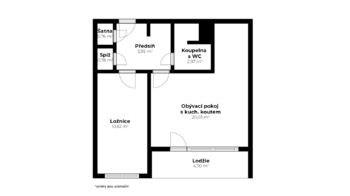 Prodej bytu 2+kk s prostornou zasklenou lodžií, 49 m², Mikuláškovo náměstí, Brno–Starý Lískovec - Prodej bytu 2+kk v osobním vlastnictví 49 m², Brno