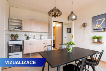 Vizualizace - kuchyně - Prodej bytu 1+1 v osobním vlastnictví 35 m², Ústí nad Labem