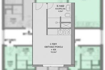 Prodej bytu 1+kk v osobním vlastnictví 21 m², Trmice