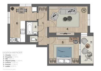 Pronájem bytu 2+1 v osobním vlastnictví 60 m², Praha 6 - Dejvice