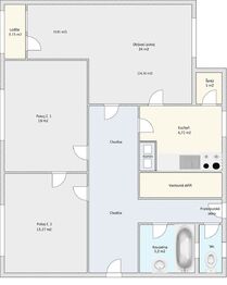 Pronájem bytu 3+1 v osobním vlastnictví 80 m², Kladno