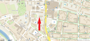 mapa - Pronájem bytu 2+kk v osobním vlastnictví 37 m², České Budějovice