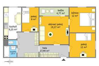 Prodej bytu 4+1 v osobním vlastnictví 89 m², Brno