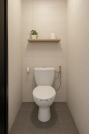 vizualizace toalety - Prodej bytu 2+1 v osobním vlastnictví 59 m², Pohořelice