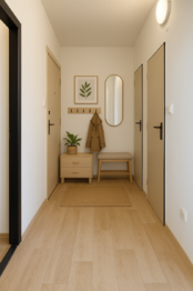 vizualizace chodby - Prodej bytu 2+1 v osobním vlastnictví 59 m², Pohořelice