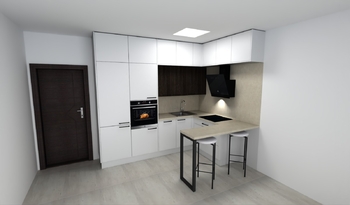 vizuál kuchyně - Prodej bytu 2+kk v družstevním vlastnictví 78 m², Praha 9 - Prosek