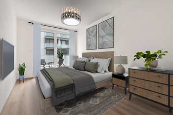 vizualizace ložnice - Prodej bytu 2+kk v družstevním vlastnictví 78 m², Praha 9 - Prosek