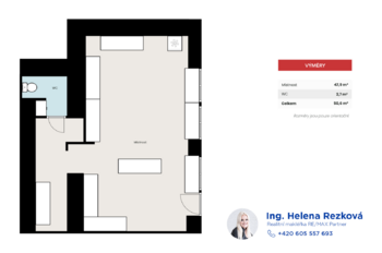 Pronájem obchodních prostor 49 m², Praha 9 - Libeň