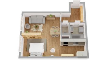 Pronájem bytu 1+kk v osobním vlastnictví 55 m², Hradec Králové