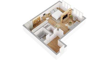 Pronájem bytu 1+kk v osobním vlastnictví 55 m², Hradec Králové