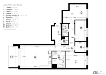 Prodej bytu 4+kk v osobním vlastnictví 112 m², Praha 4 - Nusle