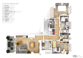 Prodej bytu 4+kk v osobním vlastnictví 112 m², Praha 4 - Nusle