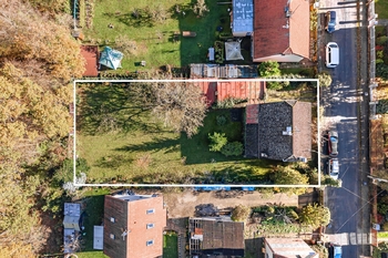 Pohled z dronu - Prodej domu 150 m², Úvaly