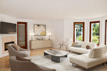 Vizualizace obývák - Prodej domu 280 m², Řepov