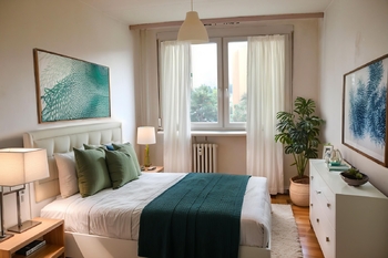 Vizualizace ložnice - Prodej bytu 2+kk v osobním vlastnictví 44 m², Praha 4 - Chodov