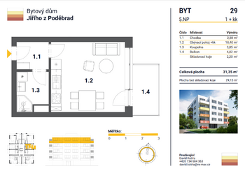 Prodej bytu 1+kk v osobním vlastnictví 25 m², Uničov