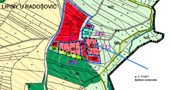 územní plán z r. 2019 - Prodej pozemku 723 m², Radošovice