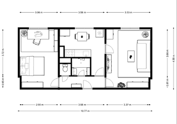 Prodej bytu 2+1 v osobním vlastnictví 50 m², Doksy