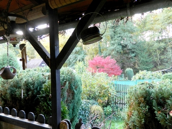 Výhled z pergoly. - Prodej chaty / chalupy 76 m², Cheb