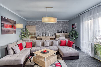 Obývací pokoj 2.NP - Prodej domu 292 m², Praha 9 - Čakovice
