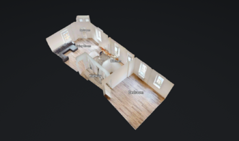 3D Půdorys - Prodej bytu 2+1 v osobním vlastnictví 82 m², Ústí nad Labem