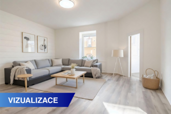 Obývací pokoj - vizualizace - Prodej bytu 2+1 v osobním vlastnictví 82 m², Ústí nad Labem