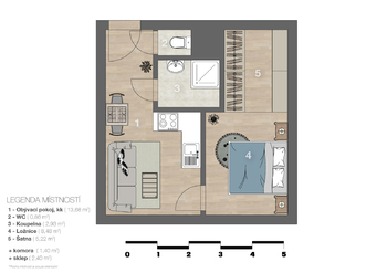 Prodej bytu 2+kk v osobním vlastnictví 35 m², Jesenice