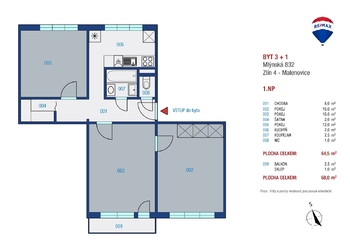 Pronájem bytu 3+1 v osobním vlastnictví 68 m², Zlín