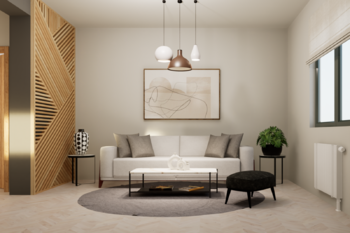 Obývací pokoj - vizualizace - Prodej domu 164 m², Františkovy Lázně