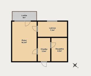 Pronájem bytu 2+kk v osobním vlastnictví 41 m², Brno