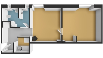 plánek  - Prodej bytu 2+kk v osobním vlastnictví 40 m², Jeseník