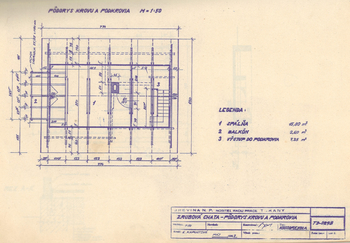 8. 2D půdorys patra chaty - Prodej chaty / chalupy 85 m², Zbiroh