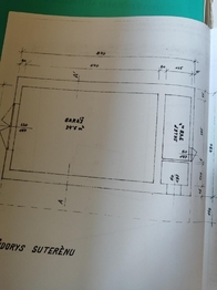 12. 2D půdorys suterénu chaty - Prodej chaty / chalupy 85 m², Zbiroh