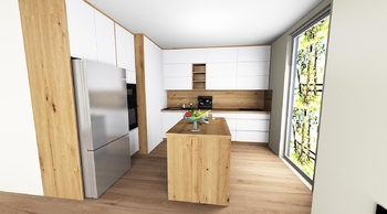 Návrh kuchyně - Prodej domu 100 m², Srubec