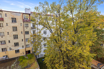 Výhled do dvora - Prodej bytu 3+kk v osobním vlastnictví 66 m², Praha 3 - Žižkov