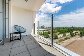 Lodžie - Pronájem bytu 1+kk v osobním vlastnictví 42 m², Praha 8 - Karlín