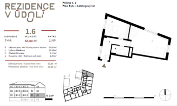 Prodej bytu 2+kk v osobním vlastnictví 56 m², Praha 9 - Hrdlořezy