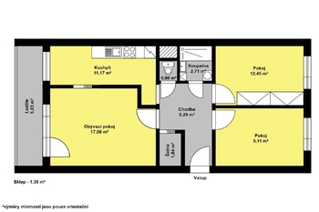 Pronájem bytu 3+1 v osobním vlastnictví 69 m², Nymburk