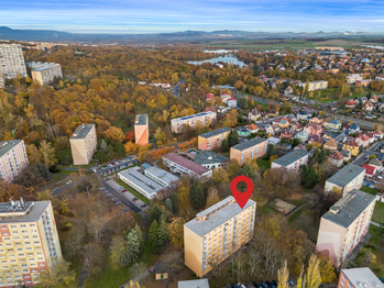 Pohled na dům - Prodej bytu 3+kk v družstevním vlastnictví 55 m², Chomutov